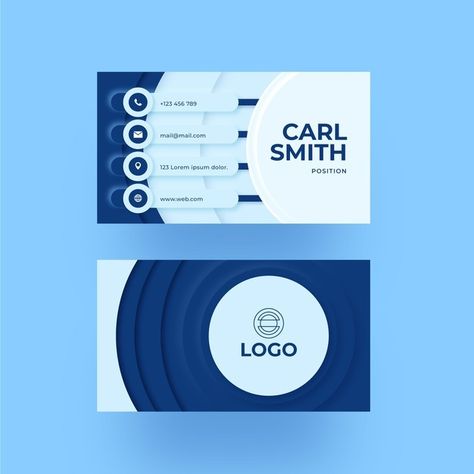 Blue Name Card, School Business Card, Blue Business Card Design, Medical Identity, Complimentary Card, Blue Names, Blue Business Card, Business Stationary, Visiting Card Design