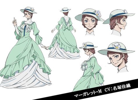 Margaret Mitchell | Bungou Stray Dogs character reference Bungou Stray Dogs Characters Design, Bungou Stray Dogs Margaret, Margaret Mitchell Bsd Manga, Bsd Agatha, Bsd Guild, Margaret Bsd, Bsd Women, Bsd Characters, Stray Dog Designs