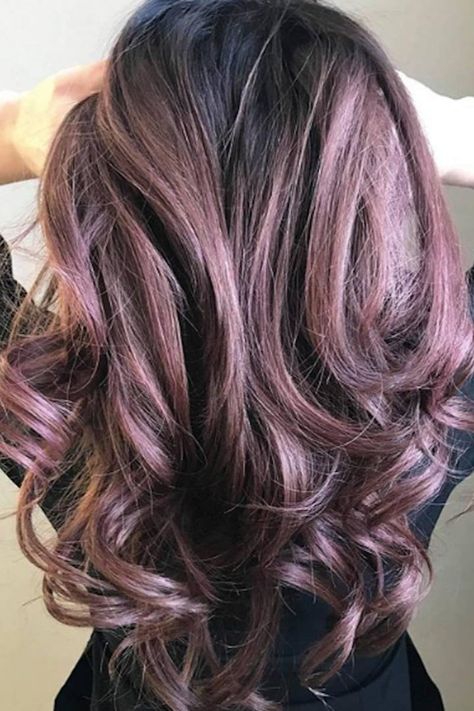 Chocolate Lilac Hair, Hairdo Ideas, Lilac Hair Color, Trendy We Fryzurach, Plum Hair, Hair Color Chocolate, Colourful Hair, Bright Pop, Lavender Brown