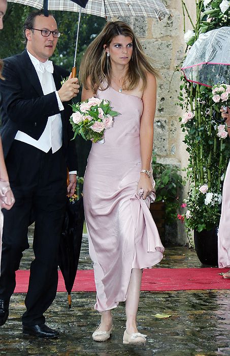 Athina Onassis makes rare public appearance to at half-sister's wedding. Athena Onassis, Traditional Mexican Wedding Dress, Christina Onassis, Fürstin Charlene, Celebrity Wedding Photos, Queen Wedding Dress, Aristotle Onassis, Mexican Wedding Dress, Wedding Dress Gallery