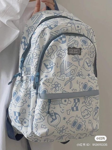 Cute Aesthetic Bags For School, Bagpack Aesthetic School, Ransel Aesthetic, Aesthetic Schoolbag, Aesthetic Bookbag, Aesthetic Bags For School, Korean School Bag, Bookbag Aesthetic, Cute Bookbags