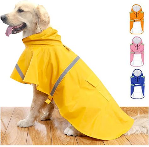 Golden Retriever Husky, Cute Raincoats, Pet Costumes Cat, Hoodie Poncho, Vinyl Raincoat, Poncho Jacket, Yellow Raincoat, Dog Raincoat, Rain Poncho