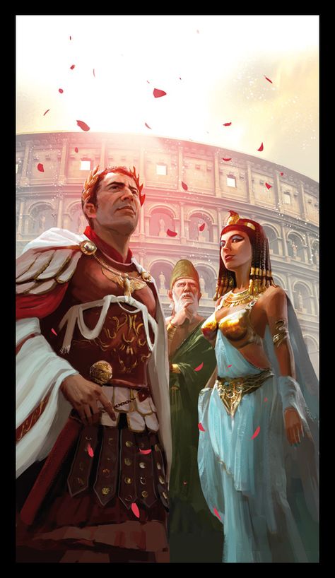 Caesar and cleopatra by MiguelCoimbra on DeviantArt Cleopatra And Julius Caesar, Caesar And Cleopatra, Imperiul Roman, Roman Warriors, 7 Wonders, Rome Antique, Roman Soldiers, Roman History, Roman Art