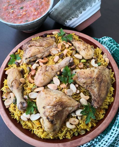 Chicken kabseh, a crowd pleaser meal, with easy to follow recipe☺ Chicken Kabseh, Crowd Pleaser, Rice Dishes, Rice, Meat, Chicken