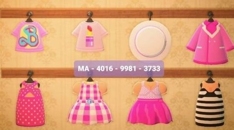 Acnh Custom Designs, Animal Crossing Game, Animal Crossing Qr, Barbie Collection, Barbie Clothes, Animal Crossing, Aquamarine, Custom Design, Pink