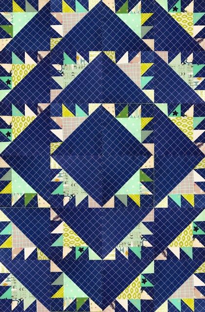 Delectable Mountains Quilt Delectable Mountain Quilt, Amy Butler Quilt, Mountain Quilt Block, Mountain Quilt Pattern, Mountain Quilt, Fall Quilt Patterns, Tiled Quilt, Quilt Layers, Mountain Quilts