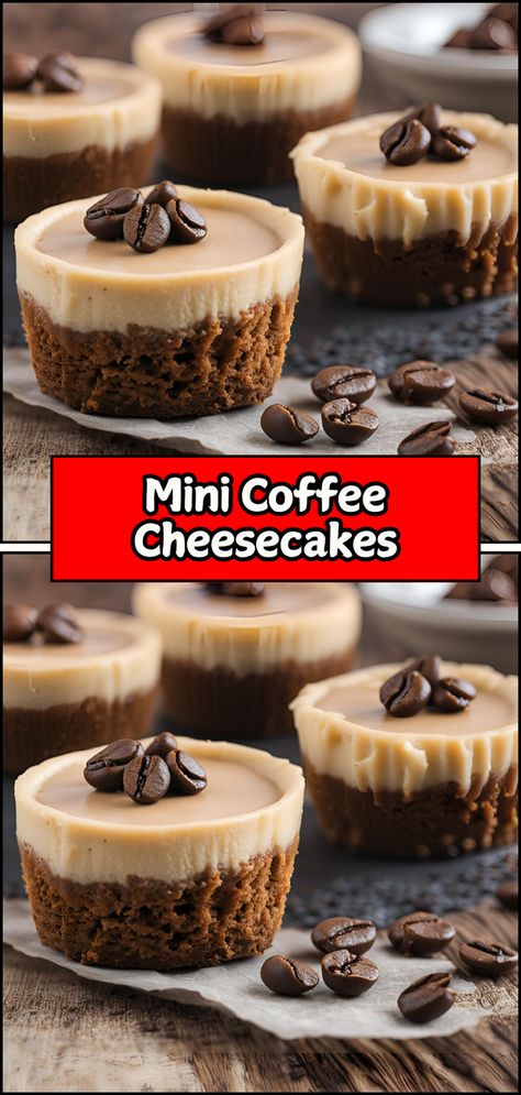 This is a crowd favorite mini coffee cheesecake recipe that you’ll use over and over! The whole recipe is only 7 ingredients and you make it in a regular size muffin pan! Plus, you can do an oreo crust or graham cracker crust for these mini espresso cheesecakes. Easy Mini Cheesecake Recipe, Mini Cheesecakes Easy, Mini Cheesecake Recipes, Coffee Cheesecake, Cheesecake Cups, Oreo Crust, Homemade Pastries, Chocolate Heaven, Cracker Crust