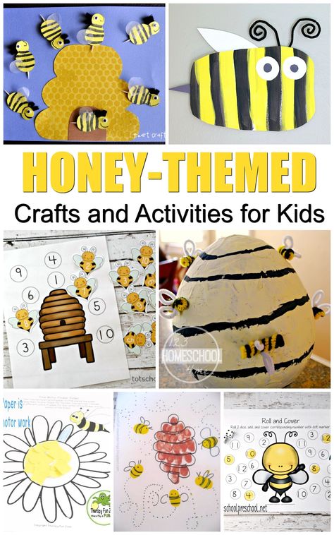 20+ Honeybee activities and crafts for National Honey Month this September or as summer crafts or spring crafts for toddler, preschool, prek, kindergarten, first grade, 2nd grade Bee Day Activities, Honeybee Activities, Spring Toddler Crafts, Bumble Bee Craft, Bee Life Cycle, Bee Crafts For Kids, Bee Activities, Bumble Bee Art, Bee Printables