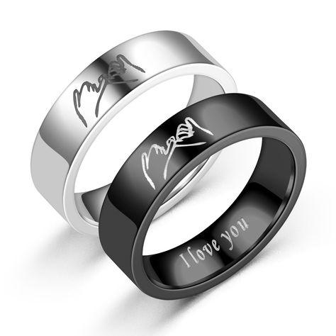 Titanium steel retro love Ilove you hand in hand couple ring NHTP271090 Nihaojewelry is a professional fashion jewelry wholesaler.We offer more than 100,000 designs jewelry following trends and fast delivery. Mains Couple, Jewelry Texture, Pinky Promise Ring, I Love You Ring, Matching Promise Rings, Friend Rings, Promise Rings For Couples, Couples Ring Set, Titanium Ring