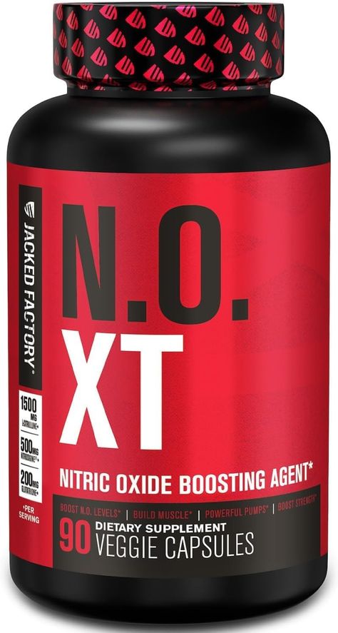 Jacked Factory N.O. XT Nitric Oxide Supplement with Nitrosigine L Arginine & L Citrulline for Muscle Growth, Pumps, Vascularity, & Energy - Extra Strength Pre Workout Muscle Builder - 90 Veggie Pills Nitric Oxide Supplements, Muscle Builder, Workout Muscle, L Arginine, Nitric Oxide, Pre Workout, Muscle Growth, Pumps, Energy