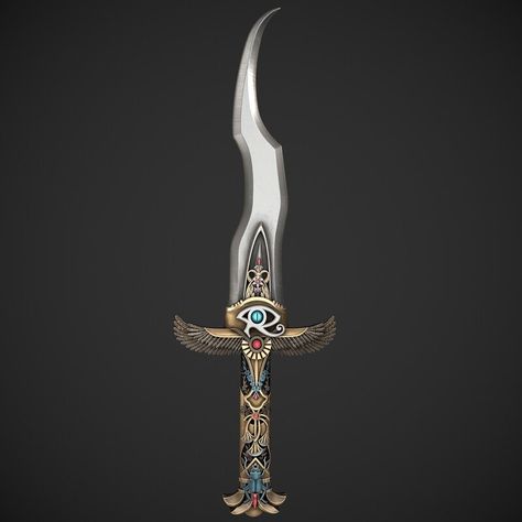 ArtStation - Horus Dagger , Michael Pelletier Horus Design, Dagger Drawing, Substance Designer, 3d Software, Art Tattoos, Not Perfect, Ancient Egyptian, Body Art Tattoos, Art Tattoo