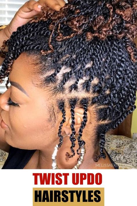 Two Strand Twists Updo, Natural Hair 2 Strand Twist, Natural Twisted Hairstyles, Black Hairstyles Natural Twists, Single Strand Twist Natural Hair, Natural Twist Updo, Natural Hair Twist Updo, Twist Out Ponytail Natural Hair, Two Strand Twist Updo Natural Hair