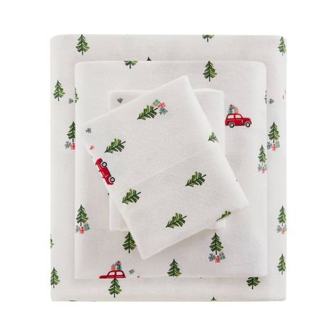 Christmas Sheets, Flannel Bed Sheets, Holiday Flannel, Cabin Aesthetic, Classic Prints, King Size Sheets, Boy’s Room, Twin Sheets, Green Tree