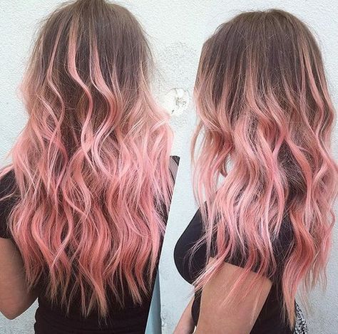 brown hair with pastel pink ombre highlights Pastel Pink Ombre, Pink Ombre Hair, Pastel Pink Hair, Dye Ideas, Hair 2018, Ombré Hair, Hair Color Pink, Colour Ideas, Julianne Hough