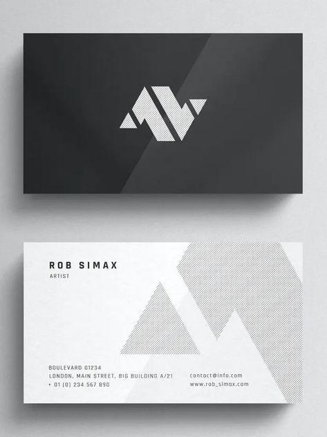 Minimal Business Card Template PSD Horizontal Business Card Design, Corporate Card Design, Business Card Corporate, Ceo Business Card, Architecture Logos, Minimal Business Card Design, Architecture Business Cards, Visit Cards, Business Card Design Minimal