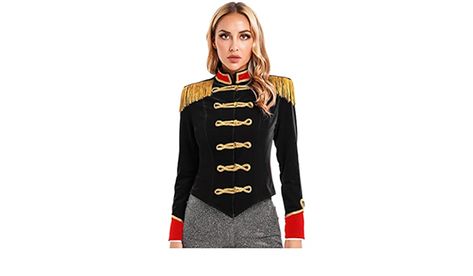 Shinsto Women's Circus Ringmaster Cosplay Costume Deluxe Tassel Jacket Coat Tailcoat for Halloween Party Circus Ringmaster Costume, Circus Ringmaster, Ringmaster Costume, Fancy Dress Ball, Tassel Jacket, Halloween Circus, Halloween Party Themes, Stage Show, Velvet Fashion