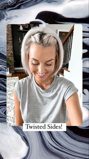 Karen 🖤 Hair Tutorials on Instagram: "Twist Those Sides! #hairstyles #shorthairstyle #easyhairstyles #hairstylereels" Tuck Behind Ear Short Hairstyles, Short Concert Hair, Hair Styling Ideas For Short Hair, Short Hair Beach Styles, Cute Short Hair Styles Easy, Hair Assesories, Fixing Short Hair, Hair Pinned Back, Short Hair Up