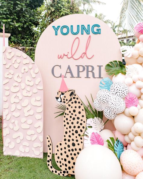 Two Wild Birthday Party Girl, Cheetah Birthday Party, Safari Theme Birthday Party, Cheetah Birthday, Safari Party Decorations, Wild Birthday Party, Mom Goals, Safari Theme Birthday, Acrylic Signage