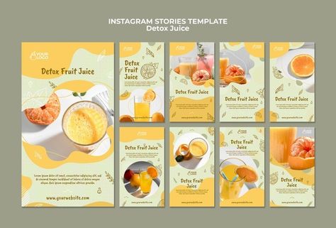 Juice Infographic Design, Juice Instagram Post, Catalog Design Layout, Drink Juice, Instagram Stories Template, Social Media Advertising Design, Burger Restaurant, Instagram Grid, Apple Fruit