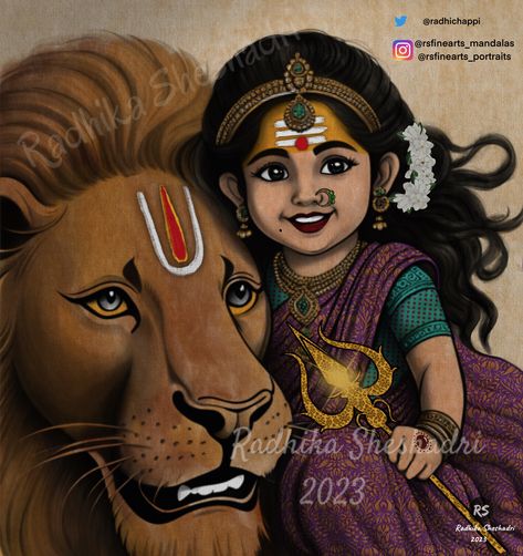 #shakti #maadurga #babydurga # Navaratri Paintings, Mataji Drawing, Durga Devi Drawing, Maa Durga Painting, Watercolors Drawings, Durga Maa Paintings, Meldi Maa, Bird Silhouette Art, Simple Wall Paintings