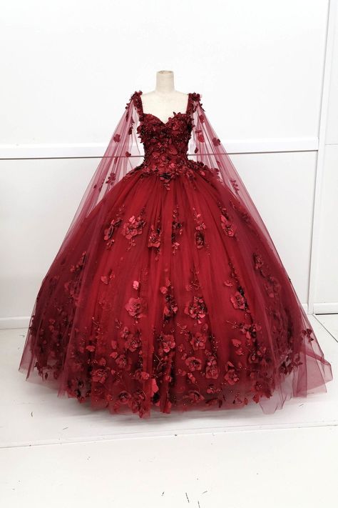 Maroon 15 Dresses Quinceanera, Red Quinceanera Dresses Roses, Burgundy Quincenera Dresses, Burgundy Dress Quinceanera, Vampire Quinceanera Dress, Burgundy Quinceanera Dresses Mexican, Dark Red Masquerade Dress, Queen Of Hearts Quinceanera Dress, Wine Color Quinceanera Dress