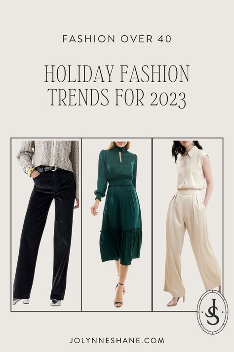 2023 Holiday Fashion Trends Holiday Party Outfits Women, Holiday Party Outfit Casual, Fashion Trend Pattern, Casual Holiday Party, Over 40 Outfits, Holiday Party Fashion, Holiday Maxi Dress, Holiday Outfits Women, Party Trends