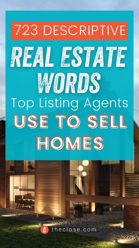 Almost all top listing agents pepper their listing descriptions with “cliche” real estate words. Why? Simple. They help sell homes.To help you get over your writer’s block and find the perfect real estate words for your listing description, we put together this swipe file of 732 words that top listing agents use to market their properties. Property Description Words, Real Estate Listing Marketing, Real Estate Terminology, Real Estate Words, Copywriting Infographic, Campaign Management, Work Hacks, Porch Diy, Real Estate Fun