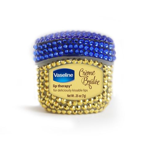 Pin for Later: Amp Up Your Holiday Beauty Style With Our November Must Haves Bejeweled Vaseline Lip Therapy Crème Brûlée Bedazzled Vaseline, French Beauty Routine, Vaseline Beauty Tips, Diy Bling, Vaseline Lip Therapy, Bling Ideas, Vaseline Lip, Lip Therapy, Holiday Beauty