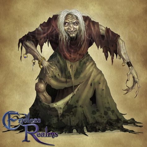 Endless Realms bestiary - Hag by jocarra.deviantart.com on @DeviantArt Hag Dnd, Fey Dnd, Scary Woman, The Crone, W.i.t.c.h Art, Old Hag, Fantasy Wizard, Fantasy Witch, Monster Legends