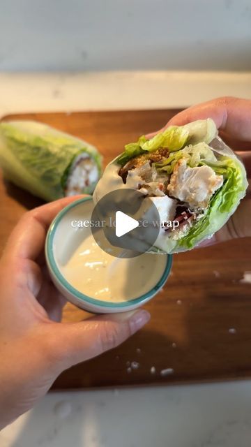 Holly Dingwall on Instagram: "CAESAR LETTUCE WRAP 🥬 It’s national Caesar salad day!! 😋

Today, July 4th is the 100th anniversary of caesar salad so I had to post this wrap and get involved 😂 it was actually sooo good, a must try!! 

INGREDIENTS 
- 1 Breaded chicken breast 
- Romaine lettuce 
- Caesar salad dressing 
- 3 bacon rashers 
- 2 rice paper sheets, dipped in water 
- Handful grated Parmesan 

#recipe #recipeshare #recipeoftheday #recipes #ukfoodie" Rice Wraps, Parmesan Recipe, Drunken Noodles, Caesar Salad Dressing, Lettuce Wrap Recipes, Breaded Chicken Breast, Ways To Eat Healthy, Lettuce Wrap, Chicken Caesar Salad