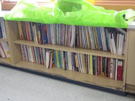 While looking around my room today, my eyes settled on the  green  curtain on my bookshelf .  I thought that it might be a good tip to share... Curtains On Bookshelves, Bookcase Curtain, Fabric Bookshelf, Classroom Curtains, Curtains To Go, My Bookshelf, Tall Shelves, Toy Shelves, Cube Toy