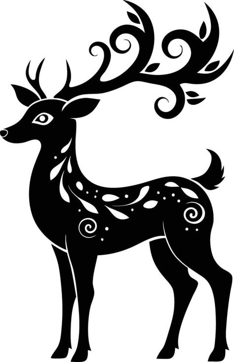 decorative deer illustration. wildlife, mammal, forest, buck, stag, male, background, antlers, fauna, brown, Male Background, Deer Vector, Hex Signs, Deer Illustration, Photo Album Layout, Album Layout, Emb Designs, Deer Silhouette, Animals Design