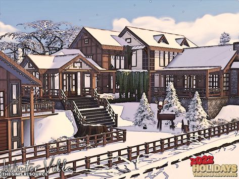 Chalet Exterior, Winter House Exterior, Winter Chalet, The Sims 4 Lots, Cabin Aesthetic, Snow House, House Decorating Ideas Apartments, Sims 4 House Building, House Floor Design