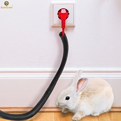 Amazon.com: SunGrow Split Wire Loom Tubing, Protect Wires from Rabbits, Cats and other pets, Open Cable Manager, Made from Corrugated Plastic pipe, 20-feet Long: Gateway Bunny Supplies, Rabbit Accessories, Cord Protector, Wire Cover, Cable Management System, Cable Protector, Cord Cover, House Rabbit, Pet Bunny