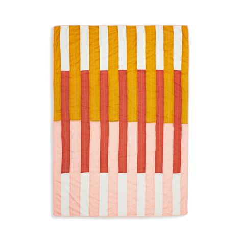 Find ANCHAL Offset Stripe Quilt Throw Blanket on Editorialist. Anchal Offset Stripe Quilt Throw Blanket.Color:Rust.Material:100% cotton. Quilt Throw Blanket, Orange Quilt, Solid Quilt, Quilted Throw Blanket, Striped Quilt, Quilting Techniques, Kantha Quilt, Throw Quilt, Quilt Inspiration