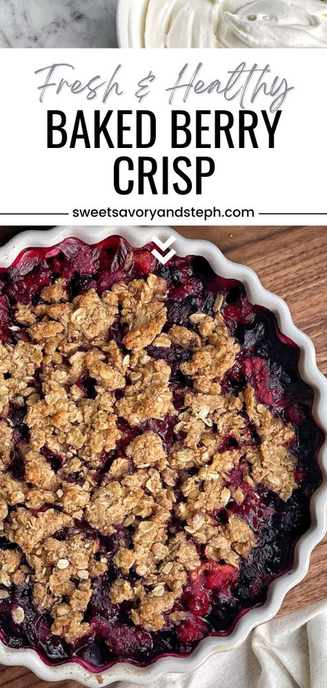 Quick Summer Desserts, Blueberry Crumble Recipes, Mouthwatering Desserts, Berry Crisp, Friends Recipes, Fantastic Recipes, Berry Crumble, Tasty Desserts, Oat Crumble