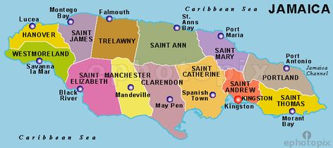 Jamaica Parishes Map Jamaica Facts, Map Of Jamaica, Jamaican Quotes, Jamaica Country, Jamaica History, Jamaican Art, Jamaica Map, Jah Rastafari, Saint Ann