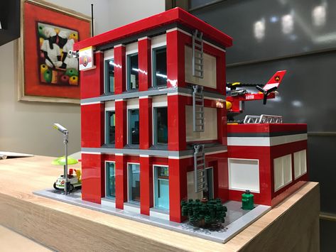 Lego Fire Station MOC | Gabor Kovacs | Flickr Lego Fire Station, Lego Ambulance, Police Lego, Lego City Fire Station, Lego City Fire Truck, Lego Factory, Walmart Toys, Lego City Fire, Lego Village