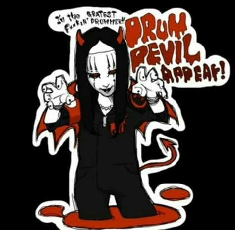 Murderdolls Fanart, Joey Jordison Fanart, Slipknot Band, Joey Jordison, Queen Photos, Scene Kids, Band Memes, Heavy Metal Bands