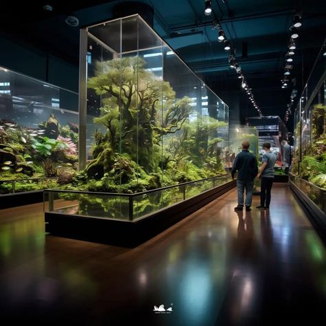 Huge Terrarium, Oceanarium Architecture, Aquarium Concept Architecture, Big Aquarium Living Rooms, Futuristic Terrarium, Aquarium Architecture, Big Aquarium, Disney Room Decor, Home Aquarium