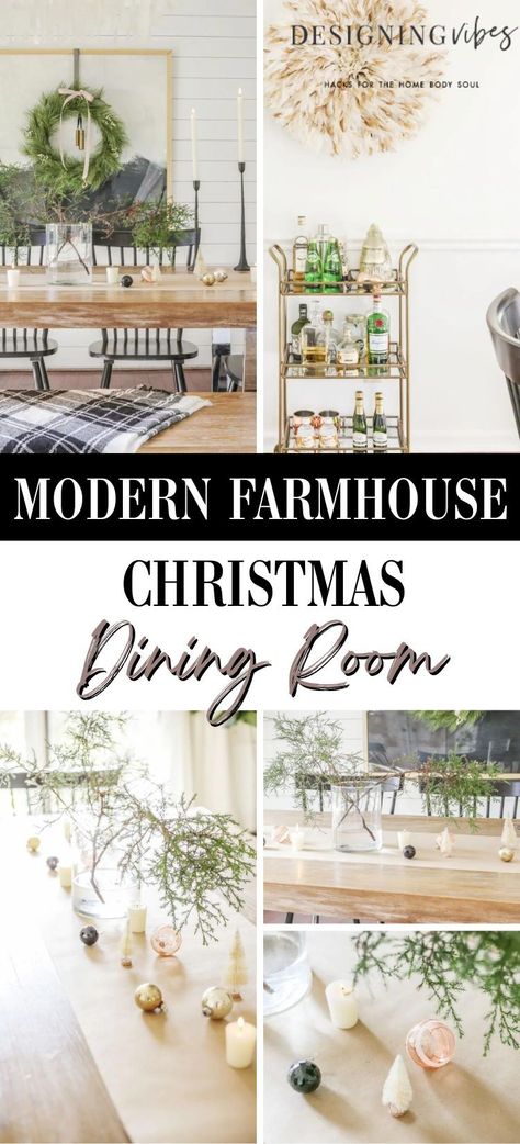 Farmhouse Christmas Dining Room, Holiday Dining Room Decor, Modern Farmhouse Christmas, Holiday Dining Room, Room Decor Inspiration, Christmas Miracle, Christmas Dining Room, House Updates, Christmas Farmhouse