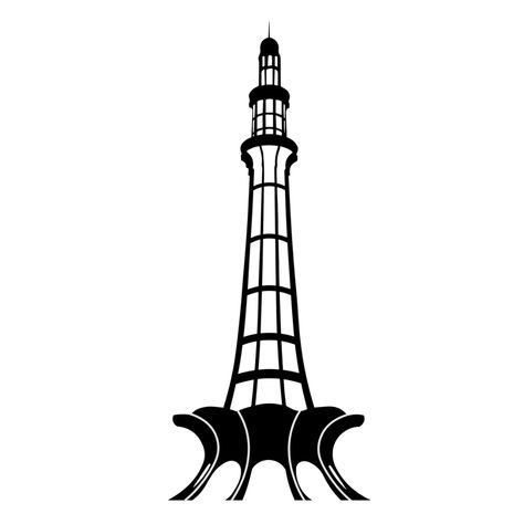 Minare Pakistan Drawing, Minar E Pakistan Drawing, Minare Pakistan, Easy Math Activities, Easy Math, Garden Coloring, Garden Coloring Pages, Flower Stencil, Diy Crafts For Kids Easy