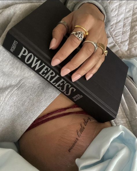 Powerless Tattoo, Powerless Lauren Roberts, Bookish Tattoos, Lauren Roberts, Tasteful Tattoos, Fancy Words, Book Tattoo, S Tattoo, Henna Tattoo