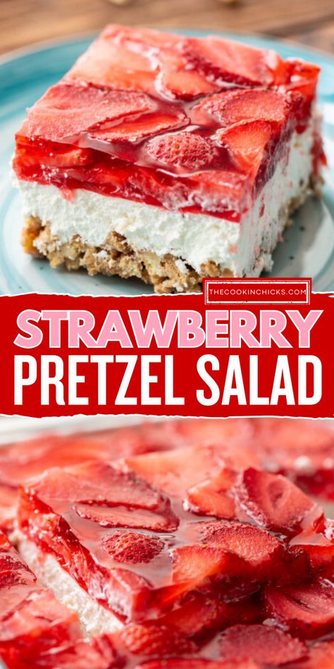 Looking for an easy yummy summer desserts? Satisfy your sweet cravings with this strawberry pretzel salad. An easy 4th of July food that everyone will enjoy. A buttery crust, no-bake dessert is an old fashion treat that your family will surely love. This strawberry dessert is a sure hit! 4th Of July Pretzel Dessert, Strawberry Pretzel Salad 4th Of July, Strawberry Pecan Dessert, 4th Of July Desserts Strawberries, 4th Of July Pretzel Salad, 4th Of July Strawberry Dessert, Strawberry Desserts For Party, No Bake Summer Desserts Simple, 4th Of July Salads Summer