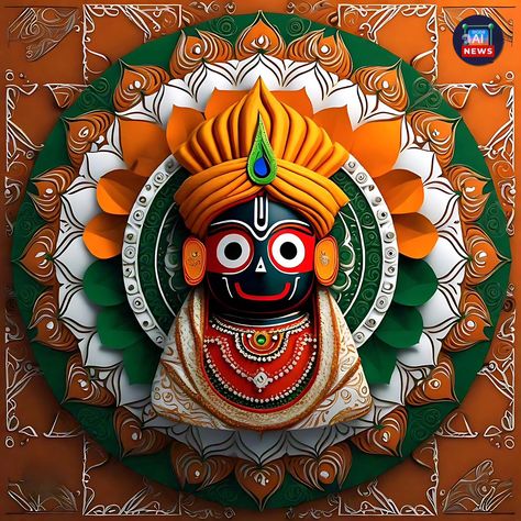 Tri color themed Lord Jagannath on the occasion of Independence day 🇮🇳❤️ Lord Jagannath, Happy Navratri Images, Navratri Images, Happy Navratri, Tri Color, Independence Day, Wallpaper Backgrounds, Quick Saves, Color