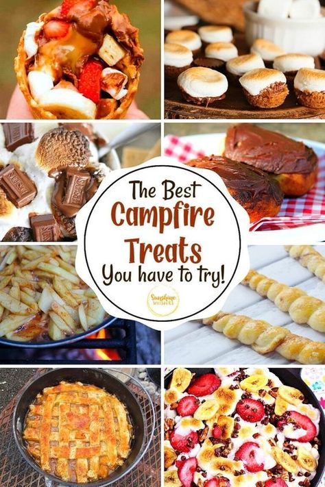 Camping Food Hacks: Campfire Treats You Have to Try! | Sunshine Whispers. When you go camping with your family this summer, don’t just have s’mores. You've got to try these awesome campfire treats! These tasty sweet snacks, salty snacks, and desserts will make your campfire time that much sweeter! There is something for every taste bud out there and even some amazing takes on your regular s’mores. Here are fifteen of the best campfire treats you’ve got to try on your camping trips this summer! Fireside Snacks Campfires, Gluten Free Campfire Food, Bonfire Snacks, Camping Food Hacks, Rv Snacks, Snacks Salty, Rv Recipes, Cookout Ideas, Outdoor Recipes