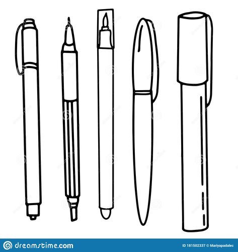 Black Pen Doodles, Draw Outline, Pencil Icon, Pencil Clipart, School Suplies, Pen Doodles, Outline Images, Black And White Cartoon, Drawing Clipart