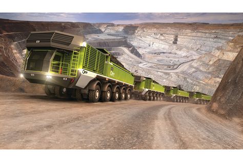 Mining Vehicle, Future Transportation, Future Trucks, Train Truck, Train System, Large Truck, Road Train, Mining Equipment, Heavy Machinery