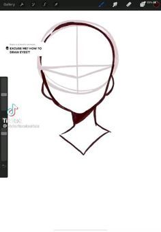 How To Draw A Face Digital Art Step By Step, How To Draw Heads Digital Art, How To Sketch In Ibis Paint, How To Draw Head On Ibis Paint, How To Draw Bodies Ibis Paint, Ibis Eyes Tutorial, How To Draw Heads Digital, Head Tutorial Drawing Digital, Eyes Toturial Draw