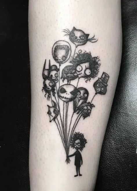 The characters of Tim Burton are some of the favorite themes for Halloween. Although we know it will take longer to finish Tim Burton’s characters’ tattoo, we just want to have them all.

#SpookyChicTattoos
#GhoulishGlamInk
#EerieElegance
#HauteHaunts
#SultrySpiritTattoos
#WitchyFeminineFlair
#FeminineFrights
#GothicGoddessInk
#CreepyCuteTattoos
#BewitchingBeautyInk Shades Of Burgundy Hair, Cute Halloween Tattoos, Halloween Tattoo Ideas, Tim Burton Tattoo, Burgundy Hair Color, Spider Web Tattoo, Balloon Tattoo, Nightmare Before Christmas Tattoo, Pumpkin Tattoo